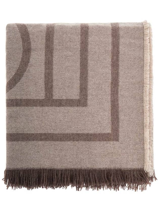 Monogram Wool Cashmere Scarf Beige - TOTEME - BALAAN 2