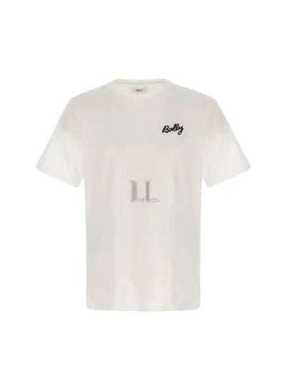 Embroidered Logo Short Sleeve T-Shirt White - BALLY - BALAAN 2