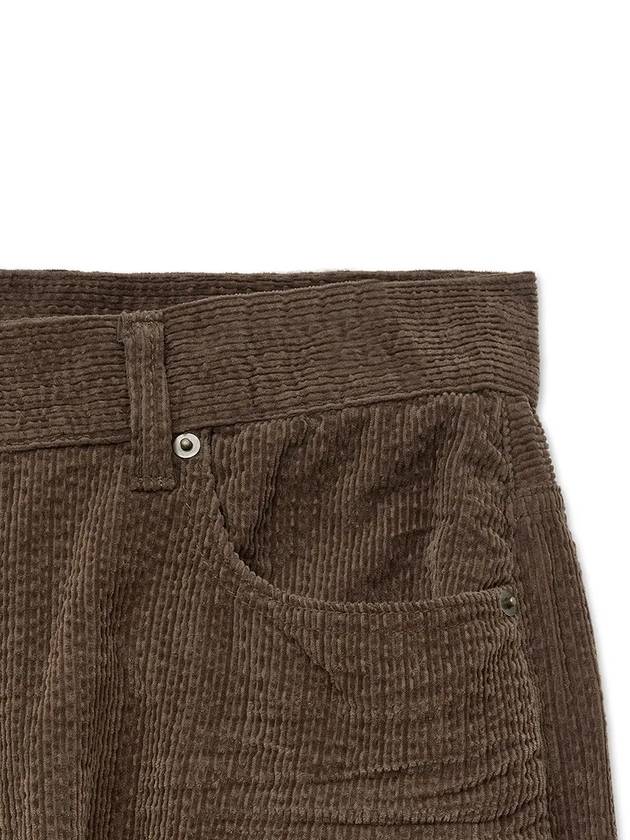 Wave Corduroy Flare Wide Pants Brown - NOIRER - BALAAN 6