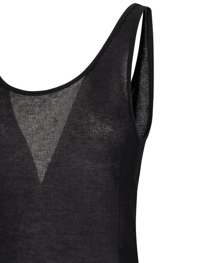 Women's Wool Jersey Sleeveless Black - SAINT LAURENT - BALAAN 4