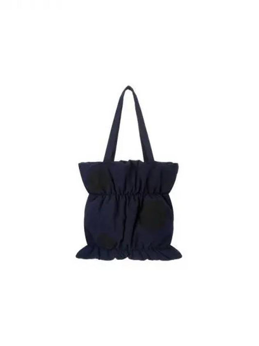 Y's Big Dot Print Padded Tote Bag Navy 271480 - YOHJI YAMAMOTO - BALAAN 1