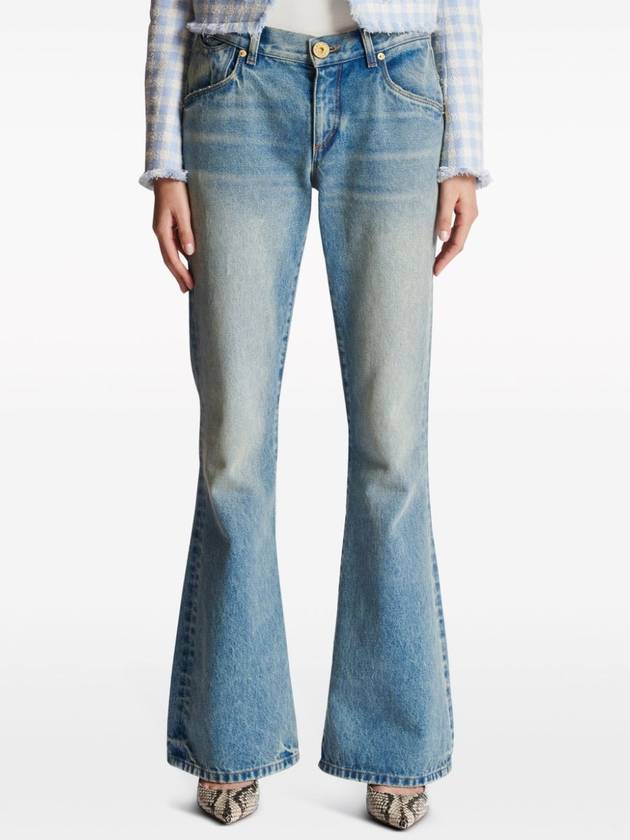 western bootcut denim jeans blue - BALMAIN - BALAAN 5