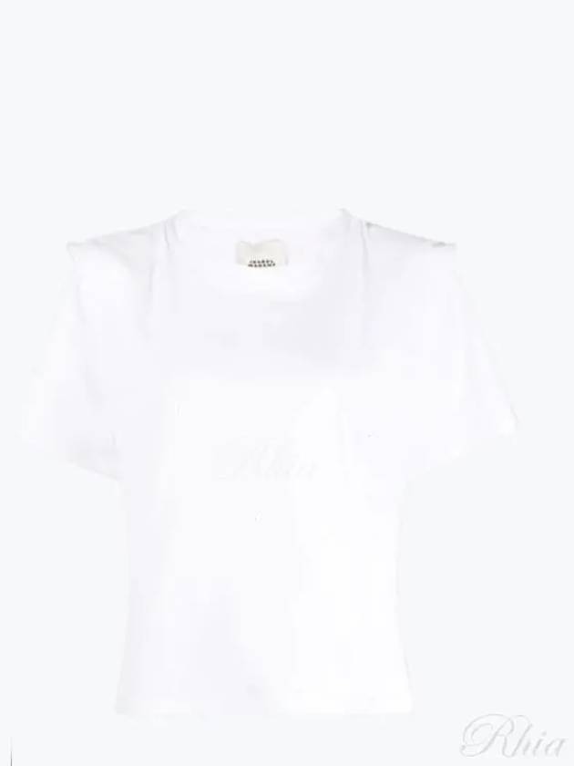 Women's Zelitos Cotton Short Sleeve T-Shirt White - ISABEL MARANT - BALAAN 2