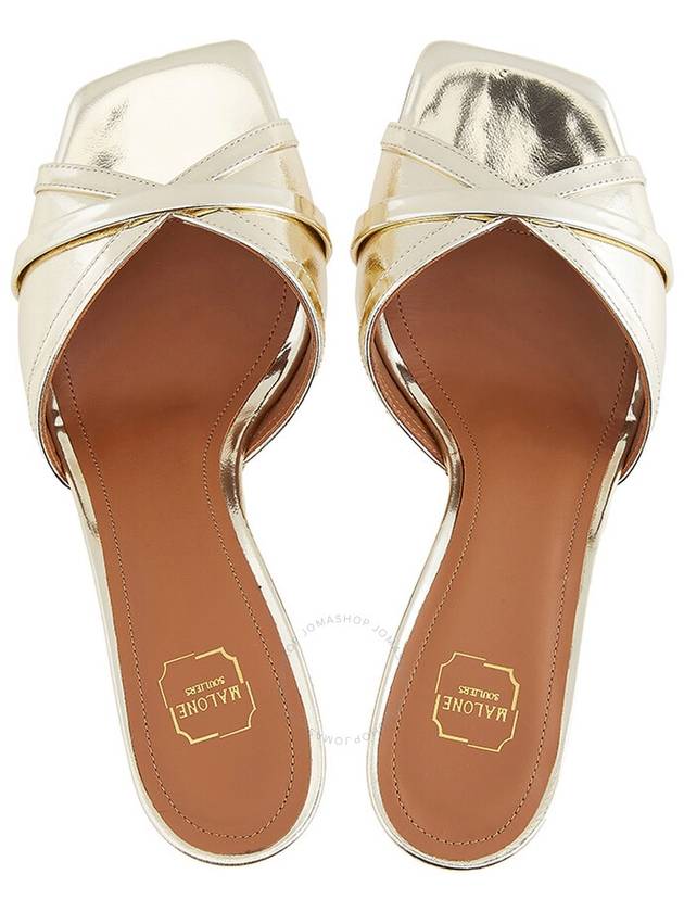 Malone Souliers Ladies Platino Perla 70 Metallic Leather Sandals, Brand Size 36 ( US Size 6 ) - MALONE SOULIERS - BALAAN 3