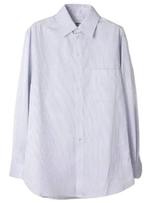 Striped Cotton Poplin Monogram Shirt Women - SAINT LAURENT - BALAAN 1