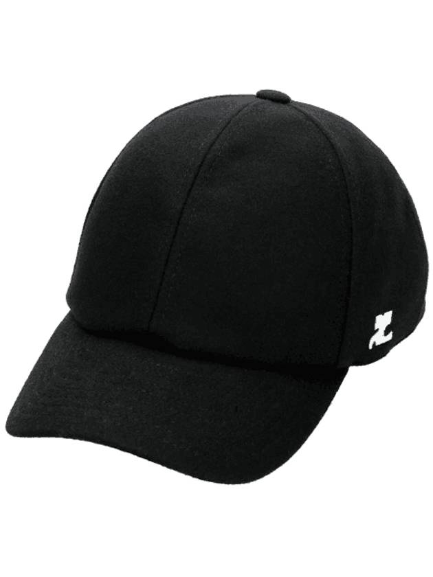 Signature Logo Wool Ball Cap Black - COURREGES - BALAAN 1