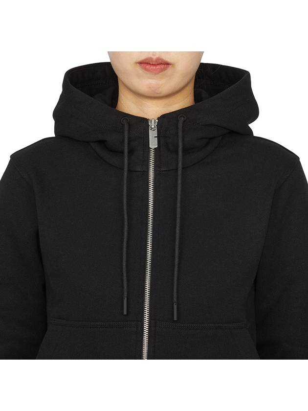 Check Label Zip Up Hoodie Black - BURBERRY - BALAAN 7