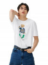 Wimbledon Custom Slim Fit Polo Bear T Shirt White - POLO RALPH LAUREN - BALAAN 2