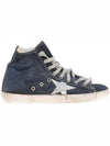 Francie Denim High Top Sneakers Blue - GOLDEN GOOSE - BALAAN 5