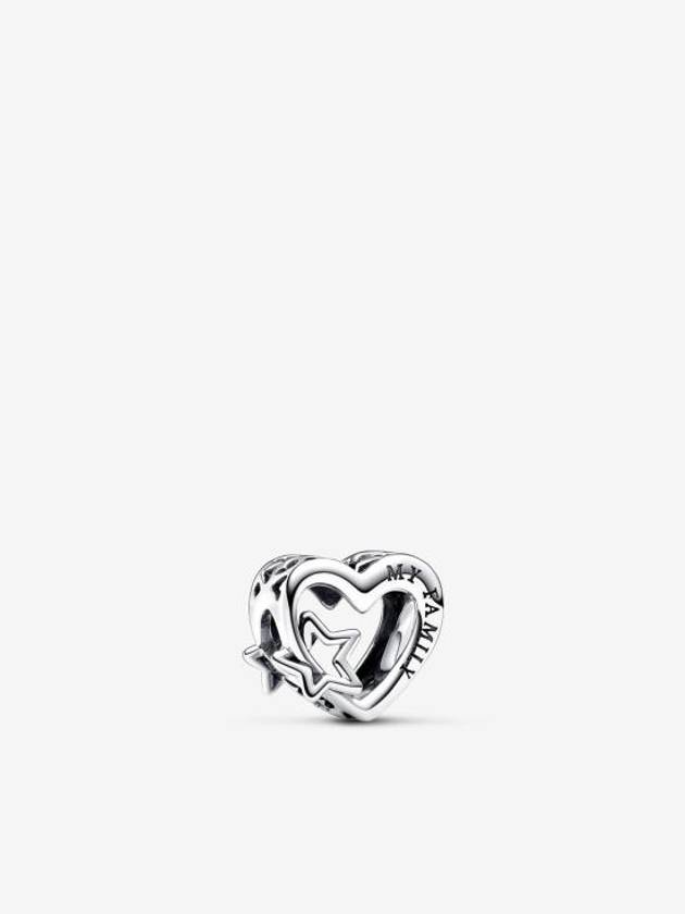 Openwork Family Heart Star Bracelet Charm Silver - PANDORA - BALAAN 1