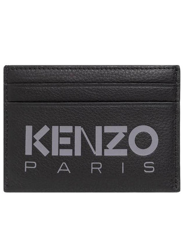 logo print two-tier card wallet black - KENZO - BALAAN.