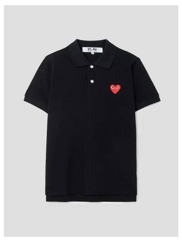 Women s Red Heart Waffen Polo T shirt Blouse Southern Black Domestic Product GM0023110832561 - COMME DES GARCONS PLAY - BALAAN 1