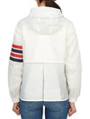 4 Bar Ripstop Polyamide Windbreaker White - THOM BROWNE - BALAAN 5