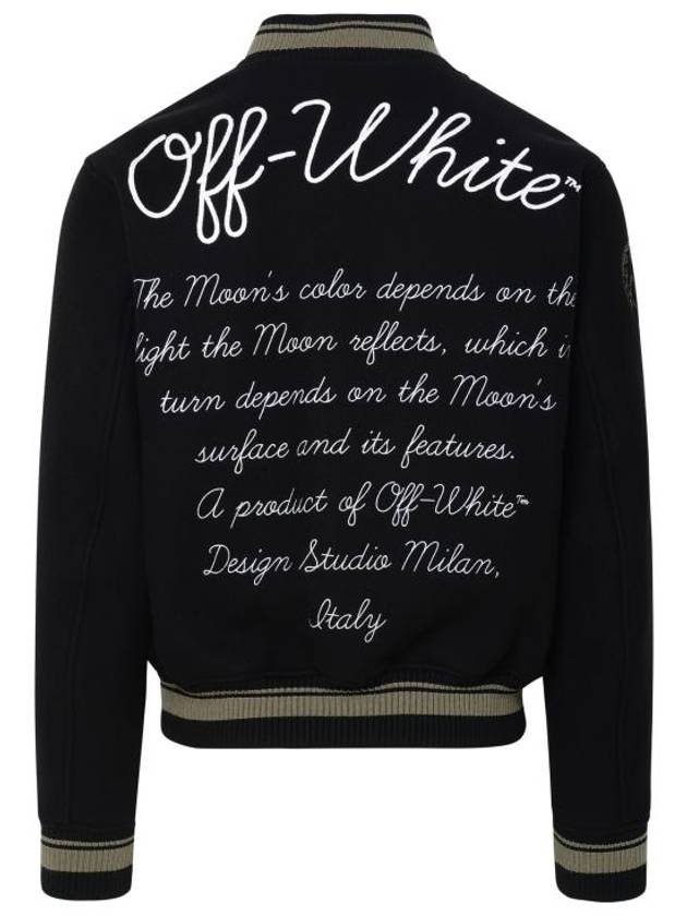 moon phase varsity bomber jacket black - OFF WHITE - BALAAN 1