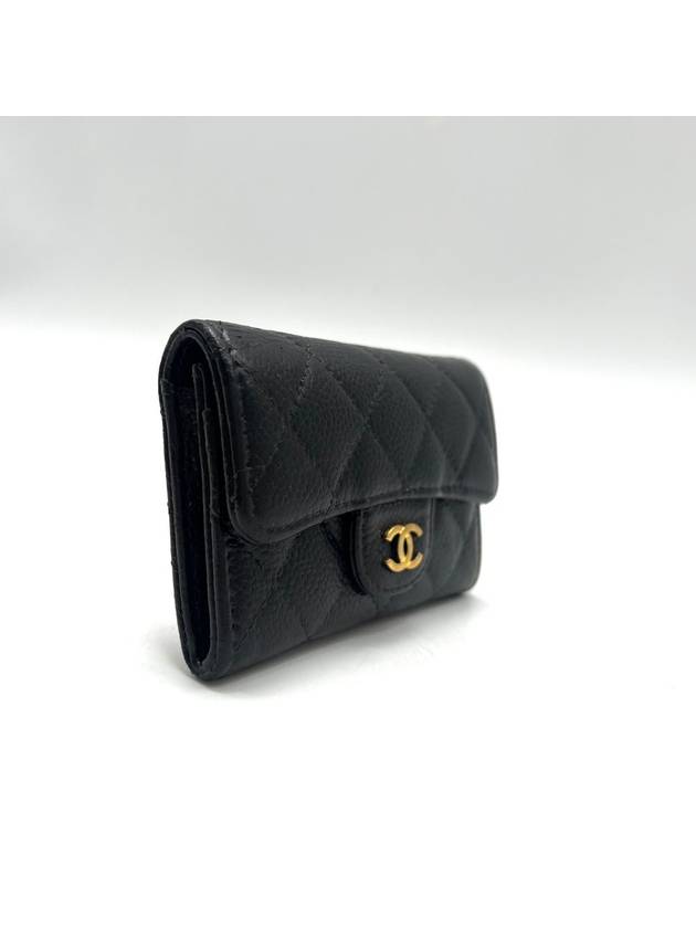 Classic caviar gold flap card wallet - CHANEL - BALAAN 3