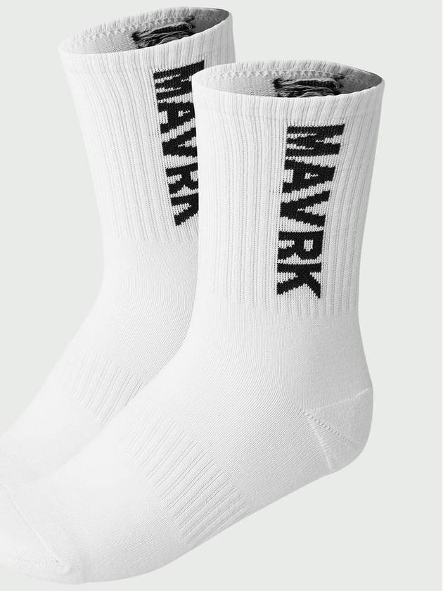 24 SS Unisex Classic Emboss Sports Socks White 3P - MAVRK - BALAAN 1