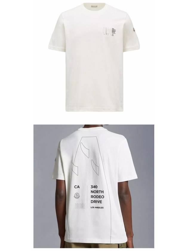 Print Motif Short Sleeve T-Shirt White - MONCLER - BALAAN 5