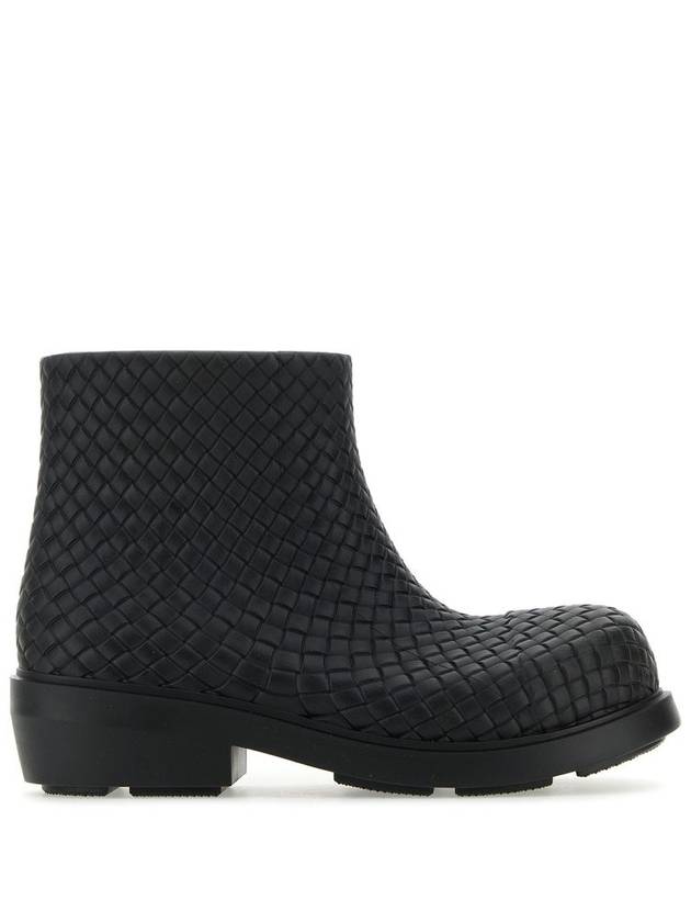 Fireman Intrecciato Leather Ankle Boots Black - BOTTEGA VENETA - BALAAN 2