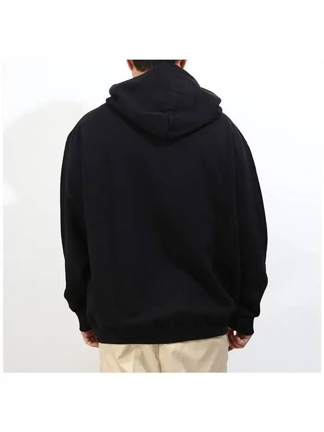 Adonis Stamp Logo Cotton Hoodie Black - MAISON MARGIELA - BALAAN 5