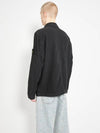 Compass Badge Linen Blend Shirt Jacket Black - STONE ISLAND - BALAAN 11