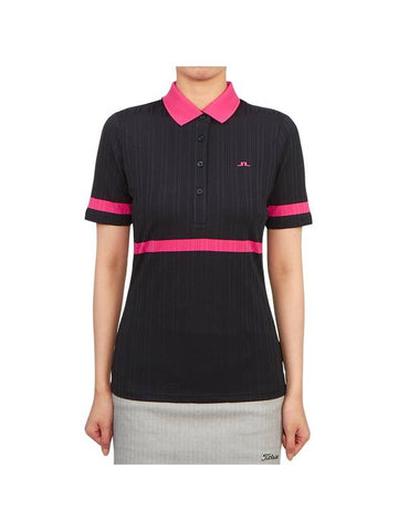 Golf Moira Short Sleeve Polo Shirt Navy - J.LINDEBERG - BALAAN 1