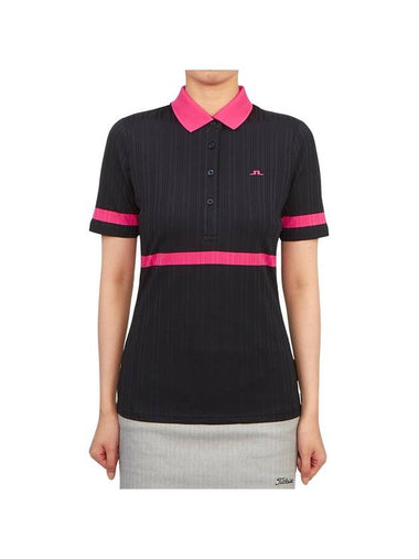 Golf Moira Short Sleeve Polo Shirt Navy - J.LINDEBERG - BALAAN 1