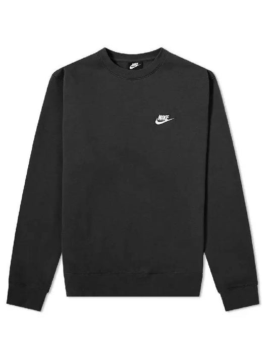 Sportswear Men's Club Fleece Crew Sweatshirt Black - NIKE - BALAAN 1