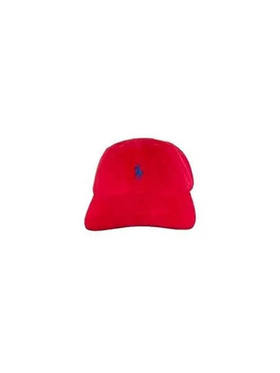 Pony Logo Cotton Terry Ball Cap Red - POLO RALPH LAUREN - BALAAN 2