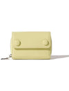 Pocket Coin Zipper Bill Card Wallet Pale Lemon - LE MASQUE - BALAAN 3