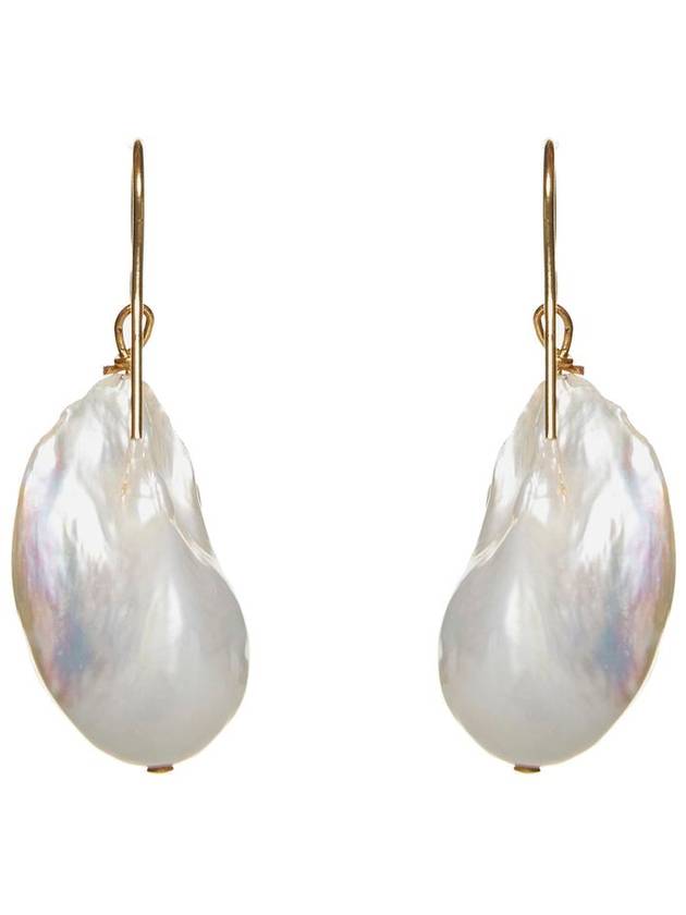 Pearl Detail Drop Earrings White Gold - JIL SANDER - BALAAN 4