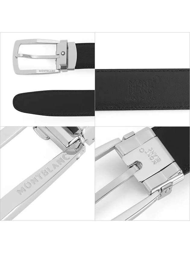 Pin Buckle 30mm Leather Belt Black - MONTBLANC - BALAAN 5