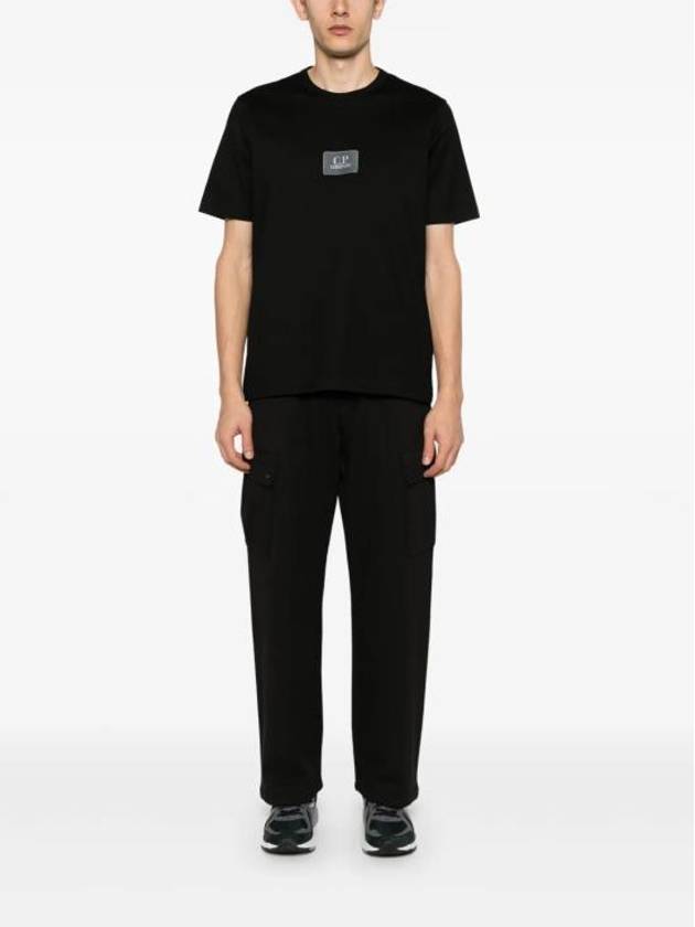 Diagonal Raised Fleece Cargo Track Pants Black - CP COMPANY - BALAAN 3