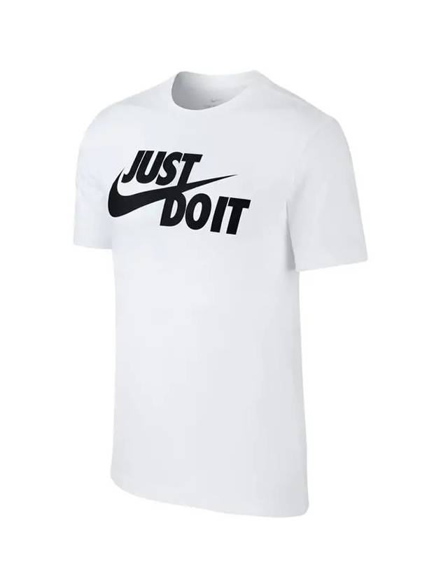 Swoosh Short Sleeve T-Shirt White - NIKE - BALAAN 5