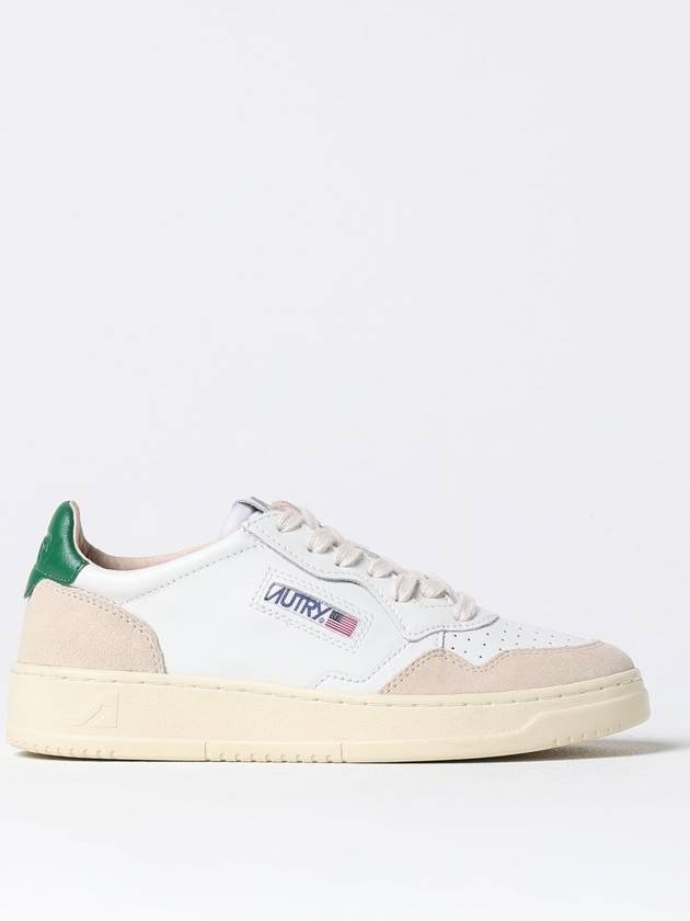 Medalist Suede Green Tab Low Top Sneakers White Beige - AUTRY - BALAAN 2