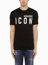 Men's Icon Logo Short Sleeve T-Shirt Black - DSQUARED2 - BALAAN 2
