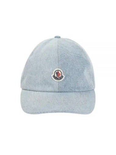 24 3B00040 M4206 715 Denim Baseball Cap Hat - MONCLER - BALAAN 1