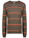 striped crew neck MILITARE SWEATER - ARMANI COLLEZIONI - BALAAN 1