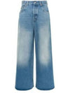 Organic Cotton Flared Jeans Blue - GUCCI - BALAAN 2