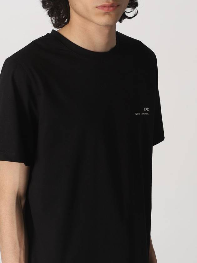 Men's Item Logo Short Sleeve T-Shirt Black - A.P.C. - BALAAN 10