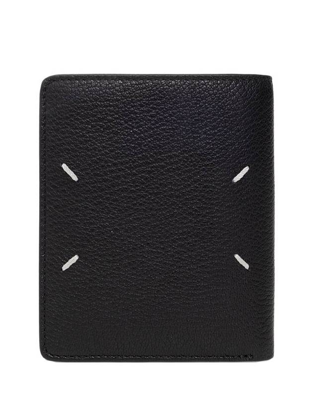 Four-Stitch Leather Half Wallet Black - MAISON MARGIELA - BALAAN 1