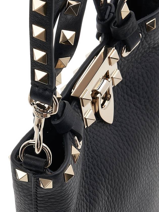 Rockstud Tote Bag Black - VALENTINO - BALAAN 9