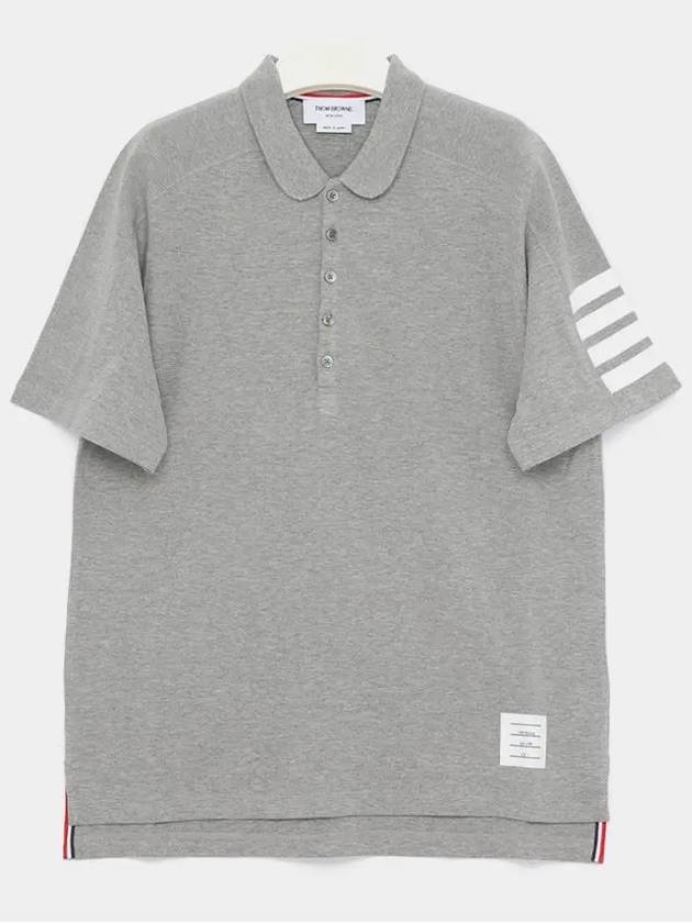 4 Bar Stripe Polo Shirt Grey - THOM BROWNE - BALAAN 2