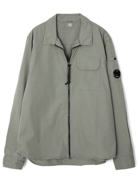 Gabardine zippered shirt - CP COMPANY - BALAAN 1