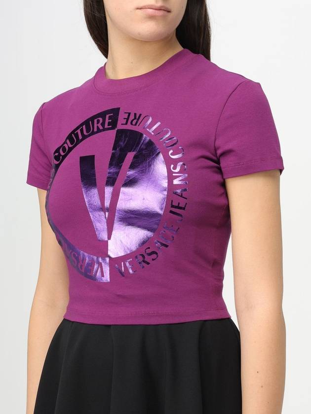 Versace Jeans Couture cotton t-shirt with logo - VERSACE - BALAAN 3