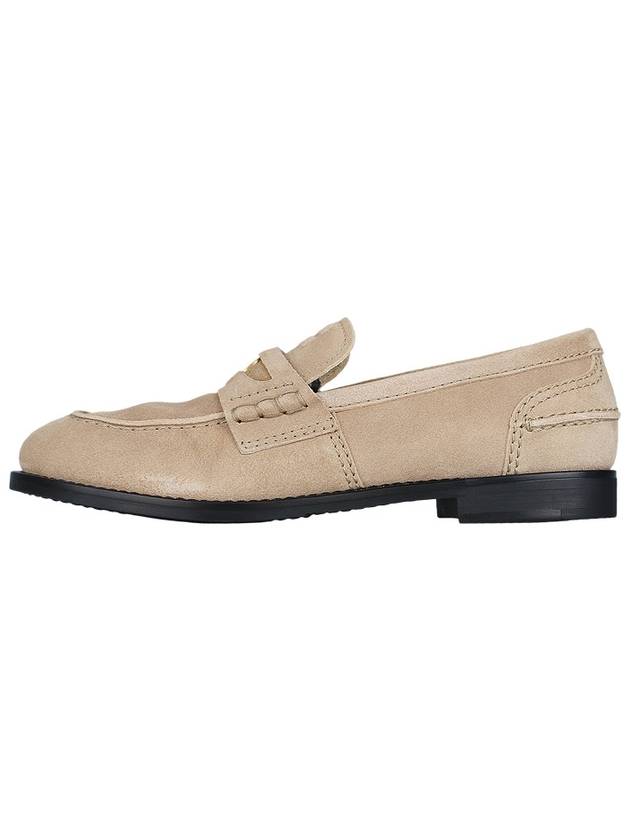 Suede Penny Loafer Ecru - MIU MIU - BALAAN 4