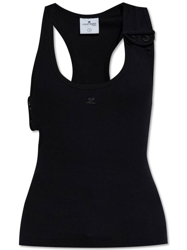 Courrèges Sleeveless Top, Women's, Black - COURREGES - BALAAN 1