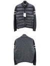 9B00013 M1115 921 Logo Patch Knit Padding Mix Jacket Charcoal Men s TEO - MONCLER - BALAAN 4