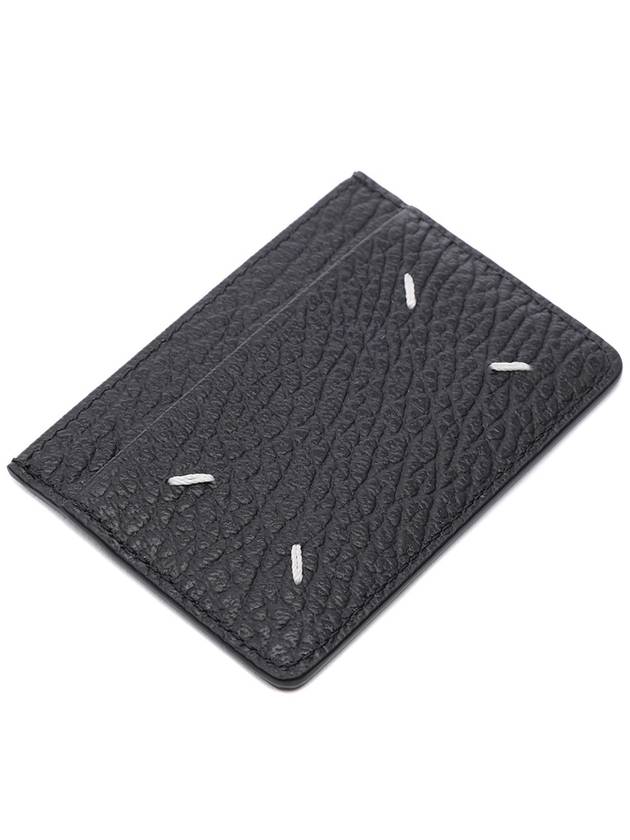 Grain Leather Stitch Card Wallet Black - MAISON MARGIELA - BALAAN 6