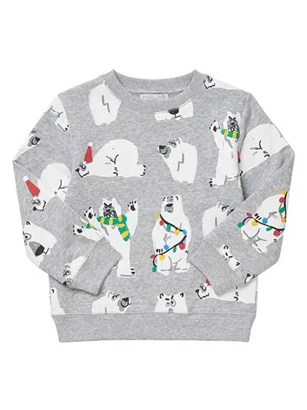 Stella McCartney TT4S10 Z1425 905MC White Bear Print Junior Sweatshirt - STELLA MCCARTNEY - BALAAN 1