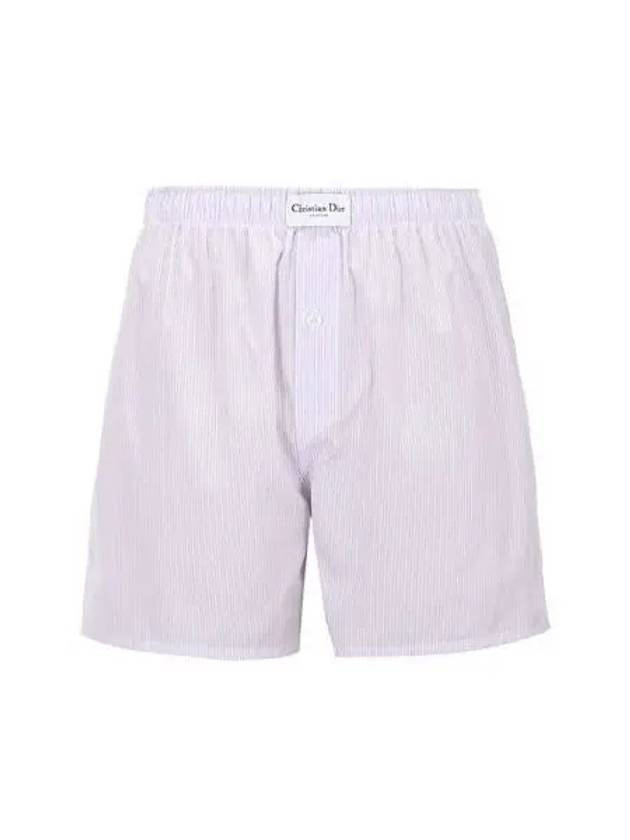 Homme Stripe Logo Trunk Underwear White Pink - DIOR - BALAAN 1